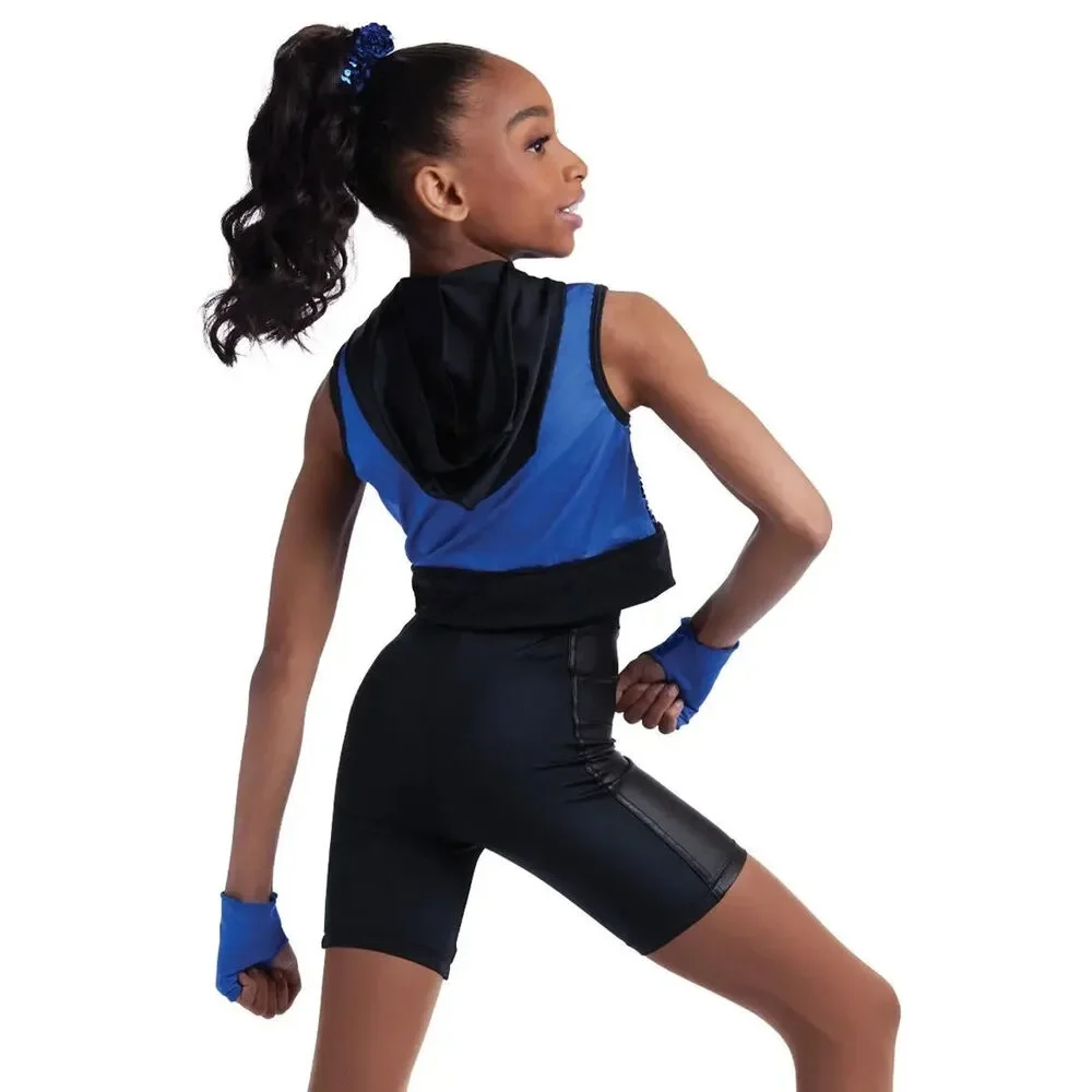 Pre-Owned Dance Costume Hoodie Weissman 15473 Medium Child Royal Blue Hip Hop J